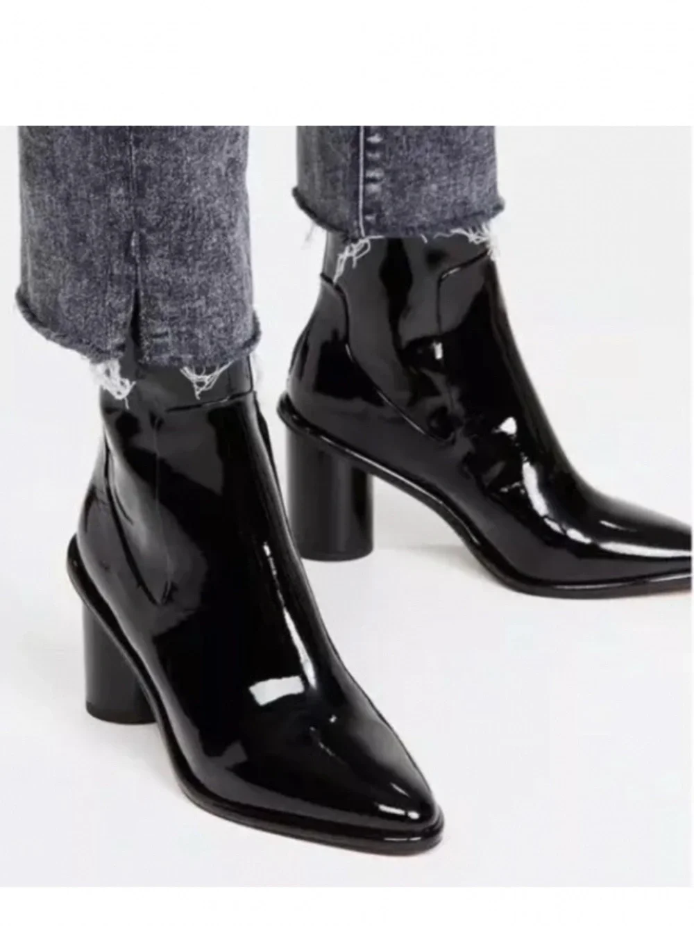 RAG & BONE Wiley Boot in Black Patent EU 37